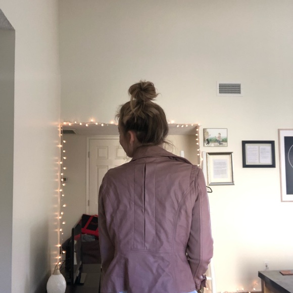 Blush Kenneth Cole faux leather jacket. Size Med - Picture 6 of 6